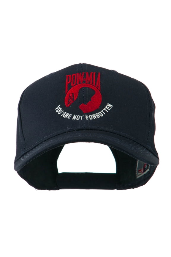 Pow Mia Symbol with Wording Embroidered Cap - Navy OSFM