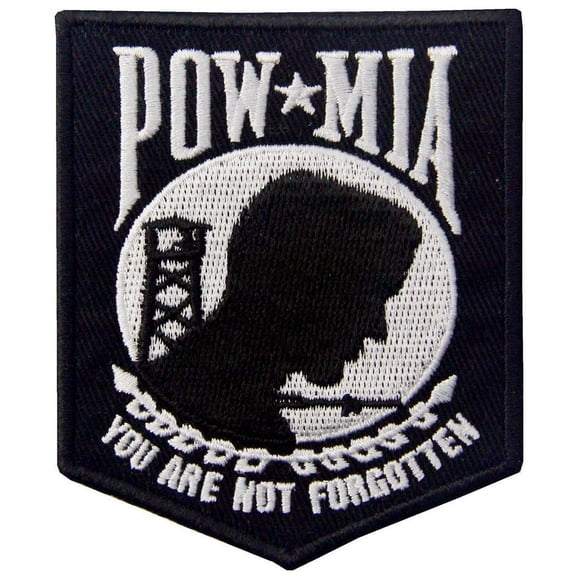 Pow Mia You Are Not Forgotten Patch Embroidered Morale Applique Iron On Sew On Emblem