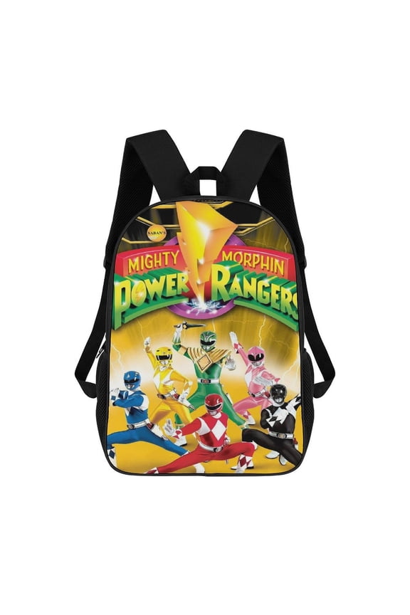 Pow-ers Anime Rang-er Backpacks 17 Inch Travel Laptop Backpack Lightweight Bookbags Casual Daypack