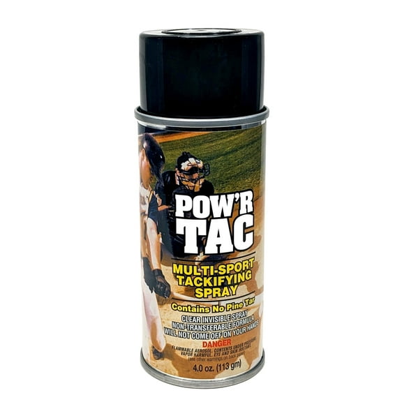 Powr Tac Grip Spray for Baseball, Softball, Hockey, Tennis, more