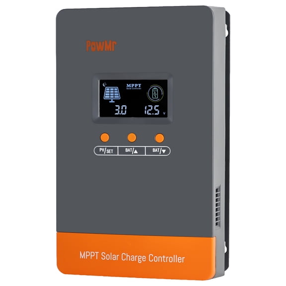 PowMr 100A MPPT Solar Charge Controller, 12V 24V 36V 48V Auto, Max 160VDC PV Input, Support 12 Units Parallel for Off-Grid Solar System