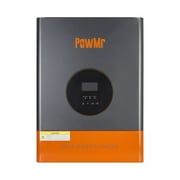 PowMr 10KW 48V Low Frequency Hybrid Solar Inverter 110V 220V Split Phase Off Grid 120A MPPT Controller Max PV 150V LCD Display For Flooded Lead-acid Vented Sealed Gel NiCd Lithium Battery