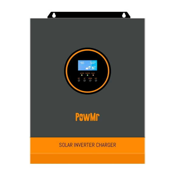 PowMr 3200W 24V Solar Inverter Hybrid 110VAC 100A MPPT Charge Controller Max PV 108V For Flooded Lead-acid Vented Sealed Gel NiCd Lithium Battery