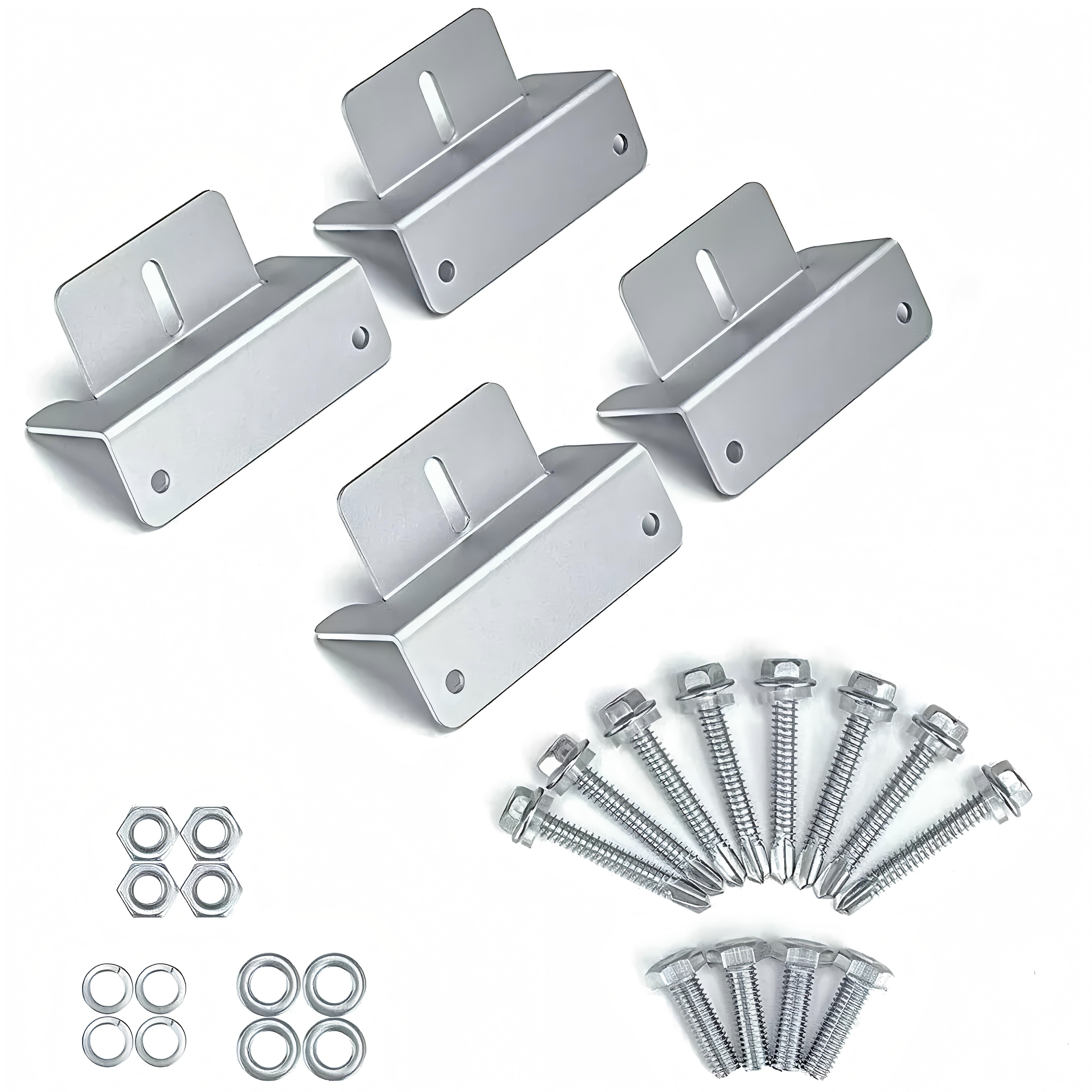 PowMr 4 Pcs Solar Panel Z Bracket Solar Panel Mounting Mounts RV Boat Roof Wall