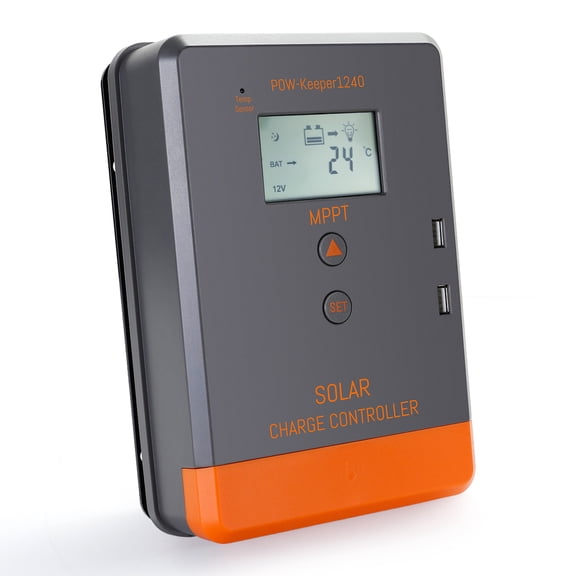 PowMr 40A MPPT Solar Charge Controller 12V 24V Auto Solar Regulator LCD Display for Lead Acid Lithium Batteries