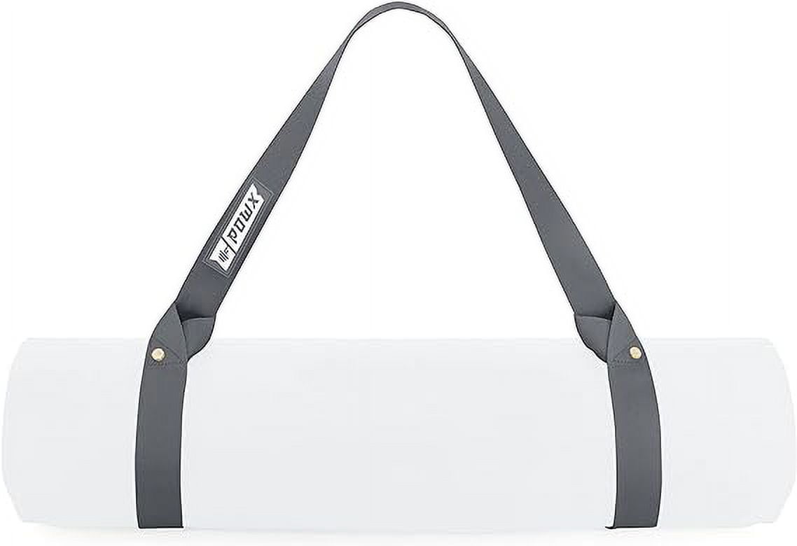PowX Yoga Strap for Carrying Mat Nylon Yoga Mat Straps for Carrying Your Mat Anywhere Using as a Stretching Strap Extra Long Yoga Mat Strap for Any Mat 1.5x63 In. Black Walmart Business Supplies