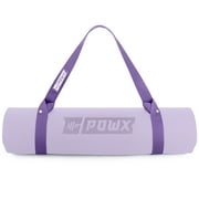 PowX Yoga Strap for Carrying Mat – Nylon Yoga Mat Straps for Carrying Your Mat Anywhere & Using as a Stretching Strap – Extra-Long Yoga Mat Strap for Any Mat, 1.5x63 In. (Purple)