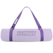 PowX Yoga Strap for Carrying Mat   Nylon Yoga Mat Straps for Carrying Your Mat Anywhere & Using as a Stretching Strap   Extra-Long Yoga Mat Strap for Any Mat, 1.5x63 In. Purple
