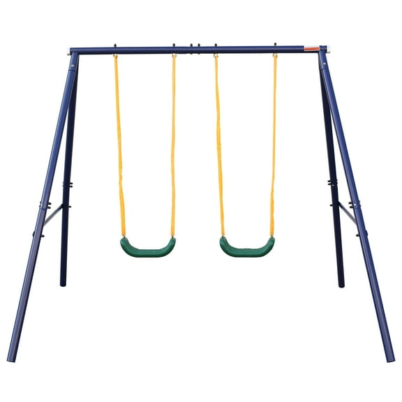 Powanli Two Station Swing Set for Children