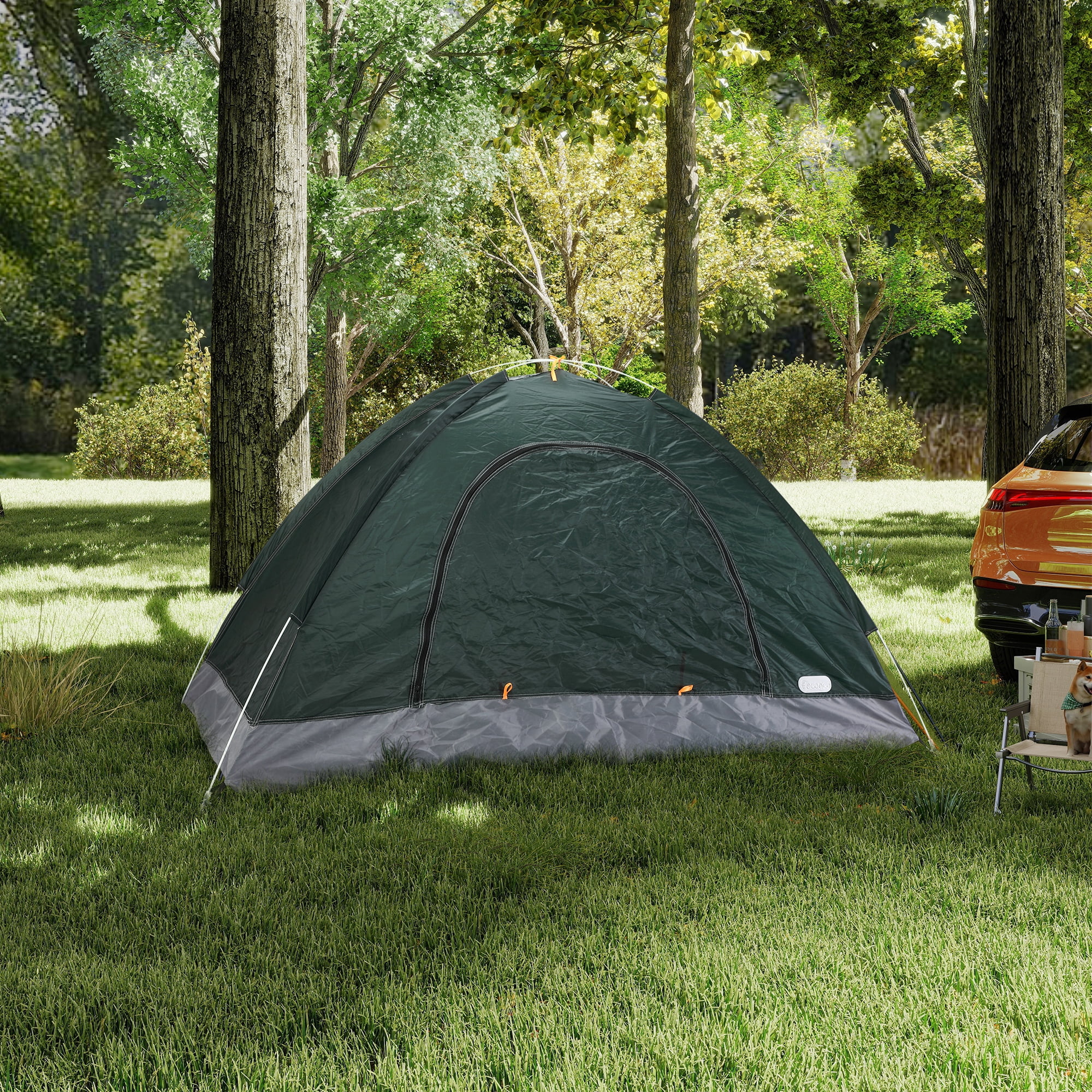 Powaw 4-Person Camping Tent with Weatherproof Design - Easy Setup Outdoor Tent for Hiking, Camping & Backpacking