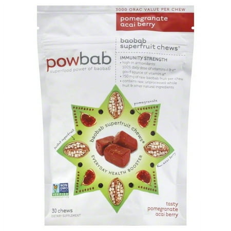 Powbab Powbab  Baobab Superfruit Chews, 30 ea