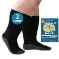 Powbrace 2 Pairs Wide Diabetic Socks for Men Women Plus Size,Lymphedema