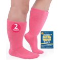 thumbnail image 1 of Powbrace 2 Pairs Wide Diabetic Socks for Swollen Feet, Lymphedema Socks,Wide Calf Socks,Loose Fit Socks,Non-Binding Socks,Edema Socks,Hospital Cast Socks,Bariatric Socks,Diabetic Socks for Men Women, 1 of 6
