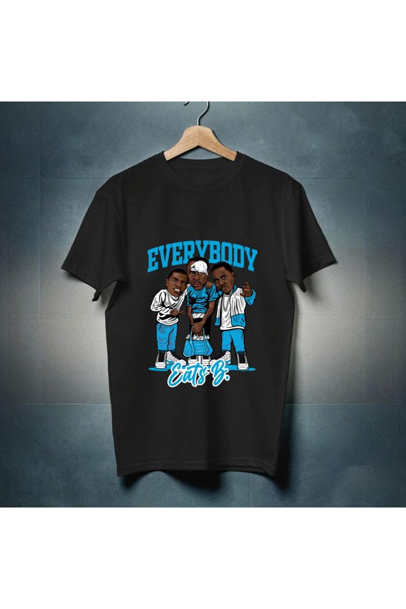 Powder Blue Sneaker Match Tees White Shirt Everybody Eats-TH3861