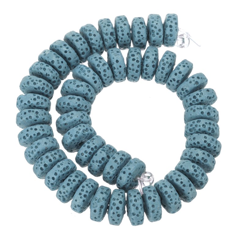 Powder Blue Volcanic Rock Beads 10x4mm Essential Oil Diffuser