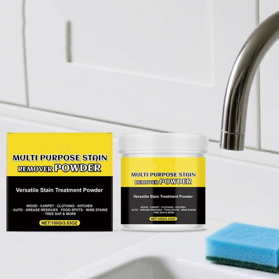 Powder Cleaner & Cleaning Powder 3.53oz, Multi-Functional Heavy Duty Soft Scrub Cleaner for Kitchen Grease, Stains, Lime & Hard Water Buildup