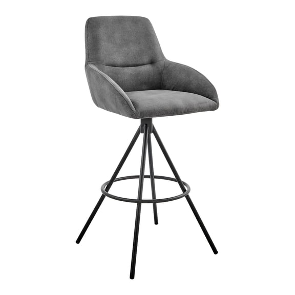 Powder Coated Bar Stool, 26" Height / Spill - Resistant Fabric for Kitchen