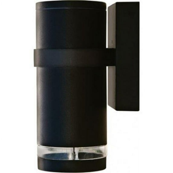 Powder Coated Cast Aluminum Down Light Wall Fixture, Black - 9.22 x 3.94 x 5.55 in.