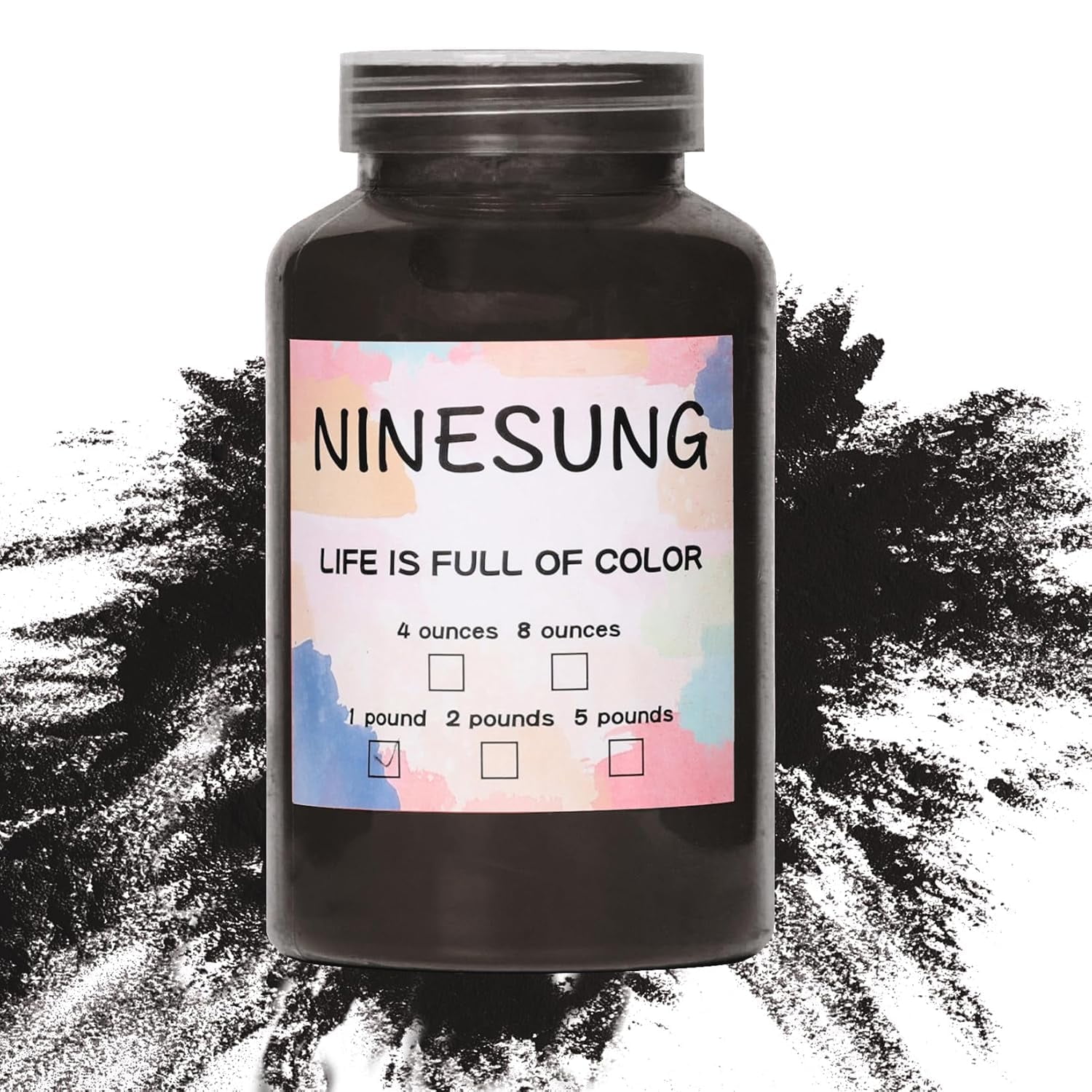 Powder Coating Powder | Powder Coat Perfect for Metal Surfaces | Car Paint | Building Materials | Powder Paint for Steel Structures, Factories, Buildings, Playgrounds, Gardens (Black, 4 oz)