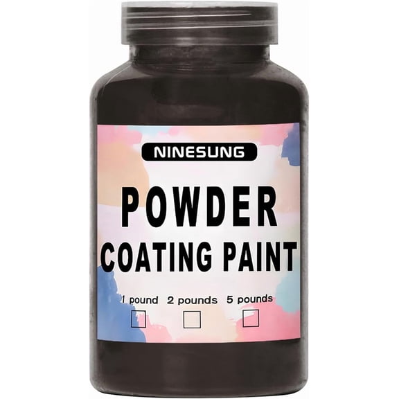 Powder Coating Paint for Metal Surfaces | Car Paint | Building Materials | Powder Paint for Steel Structures, Factories, Buildings, Playgrounds, Gardens (Black, 8 Ounce)