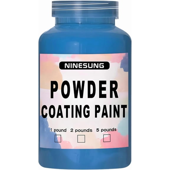 Powder Coating Paint for Metal Surfaces | Car Paint | Building Materials | Powder Paint for Steel Structures, Factories, Buildings, Playgrounds, Gardens (Blue, 2 Pounds)