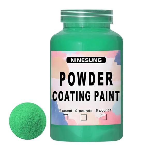 Powder Coating Paint for Metal Surfaces | Car Paint | Building Materials | Powder Paint for Steel Structures, Factories, Buildings, Playgrounds, Gardens (Green, 16 oz)