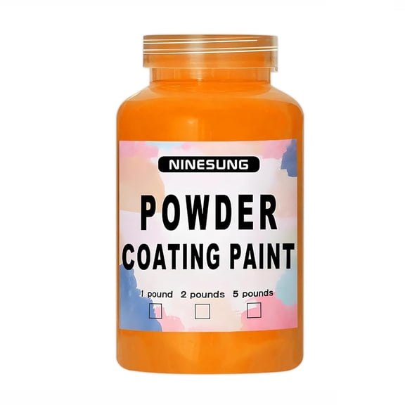 Powder Coating Paint for Metal Surfaces | Car Paint | Building Materials | Powder Paint for Steel Structures, Factories, Buildings, Playgrounds, Gardens (Orange, 2 Pounds)
