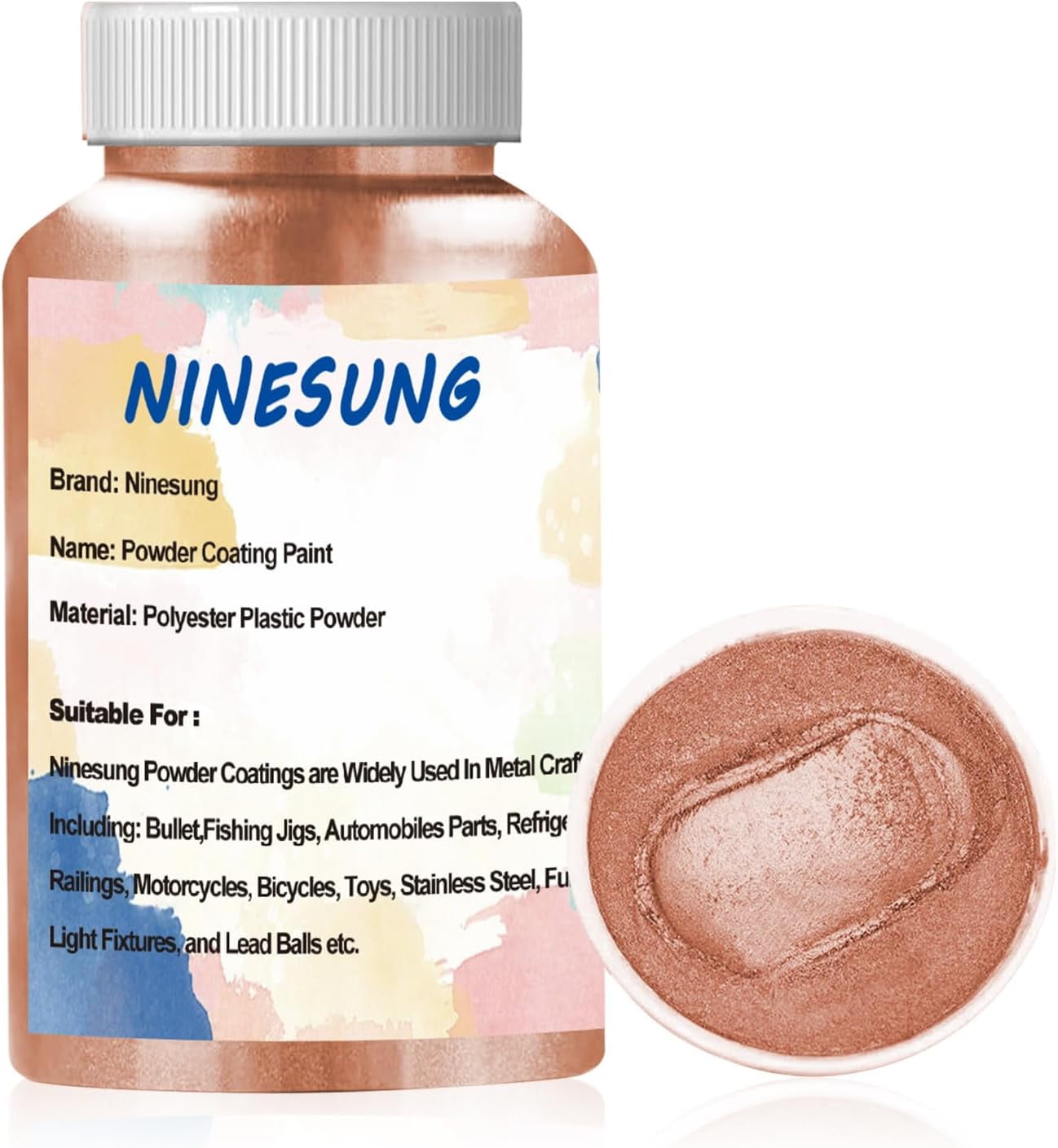Powder Coating Paint for Metal Surfaces | Car Paint | Building Materials | Powder Paint for Steel Structures, Factories, Buildings, Playgrounds, Gardens (Rose Gold, 16 Ounce)