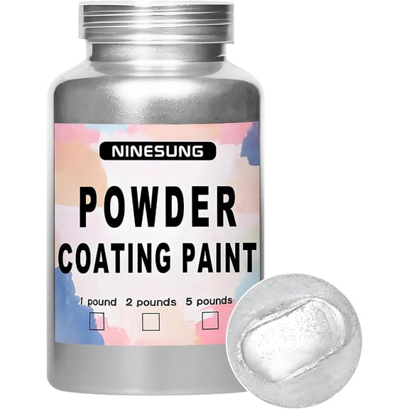 Powder Coating Paint for Metal Surfaces | Car Paint | Building Materials | Powder Paint for Steel Structures, Factories, Buildings, Playgrounds, Gardens (Silver, 4 Ounces)