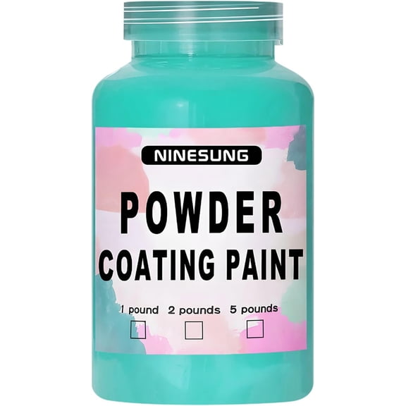 Powder Coating Paint for Metal Surfaces | Car Paint | Building Materials | Powder Paint for Steel Structures, Factories, Buildings, Playgrounds, Gardens (Turquoise, 8 Ounce)