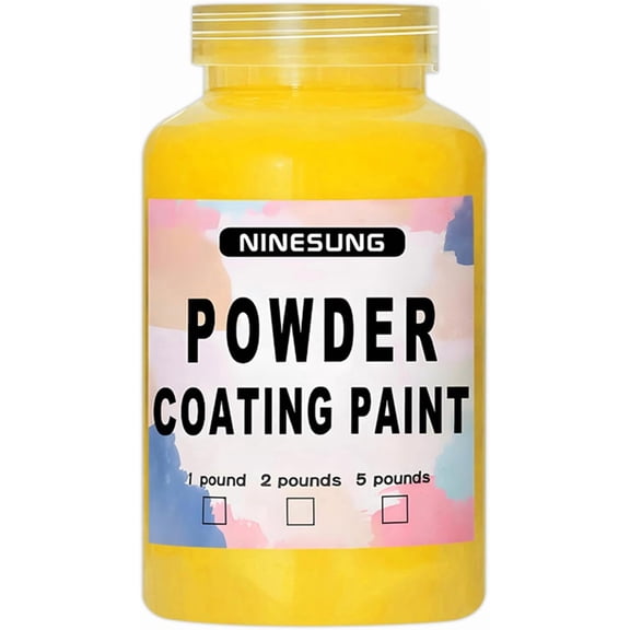 Powder Coating Paint for Metal Surfaces | Car Paint | Building Materials | Powder Paint for Steel Structures, Factories, Buildings, Playgrounds, Gardens (Yellow, 8 Ounce)