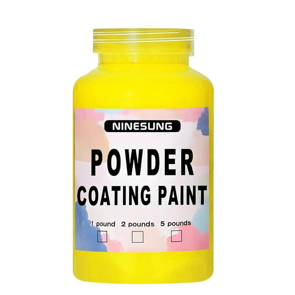 Powder Coating Paint | Powder Coat for Metal Surfaces | Car Paint | Building Materials | Powder Paint for Steel Structures, Factories, Buildings, Playgrounds, Gardens (Lemon Yellow, 4 oz)