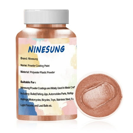 Powder Coating | Perfect for Metal Surfaces | Car Paint | Building Materials | Powder Paint for Steel Structures, Factories, Buildings, Playgrounds, Gardens (Rose Gold 32 oz)