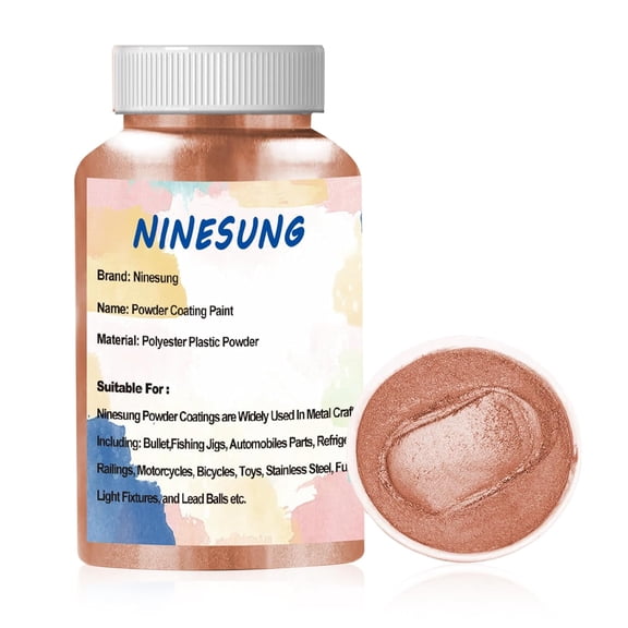 Powder Coating | Perfect for Metal Surfaces | Car Paint | Building Materials | Powder Paint for Steel Structures, Factories, Buildings, Playgrounds, Gardens (Rose Gold 32 oz)