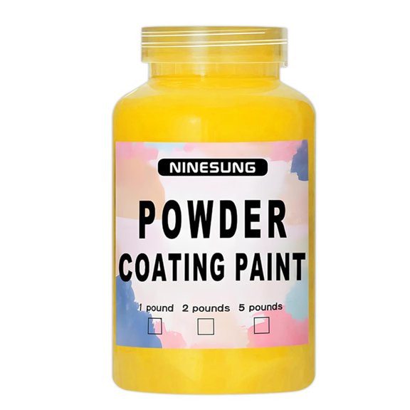 Powder Coating | Perfect for Metal Surfaces | Car Paint | Building Materials | Powder Paint for Steel Structures, Factories, Buildings, Playgrounds, Gardens (Yellow 32 oz)