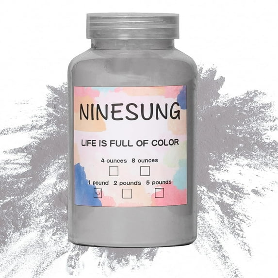 Powder Coating Powder | Powder Coat Perfect for Metal Surfaces | Car Paint | Building Materials | Powder Paint for Steel Structures, Factories, Buildings, Playgrounds, Gardens (Grey, 8 oz)