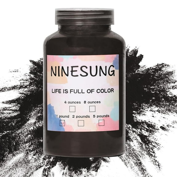 Powder Coating Powder | Powder Coat Perfect for Metal Surfaces | Car Paint | Building Materials | Powder Paint for Steel Structures, Factories, Buildings, Playgrounds, Gardens (Black, 8 oz)