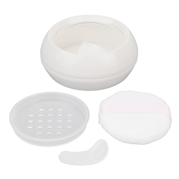 Powder?Container, Easily Apply Refillable Reusable? Loose?Powder?Box With Powder Puff For Daily?Use For Adults