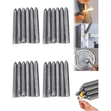 Powder Cored Aluminum Welding Rod, Universal Low Temperature Lighter Melt Welding Rods for Quick Metal Repairs, Magic Welding Rods for Aluminum, Copper, Iron (24)