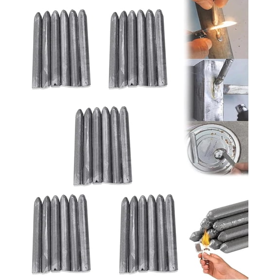 Powder Cored Aluminum Welding Rod, Universal Low Temperature Lighter Melt Welding Rods for Quick Metal Repairs, Magic Welding Rods for Aluminum, Copper, Iron (30)