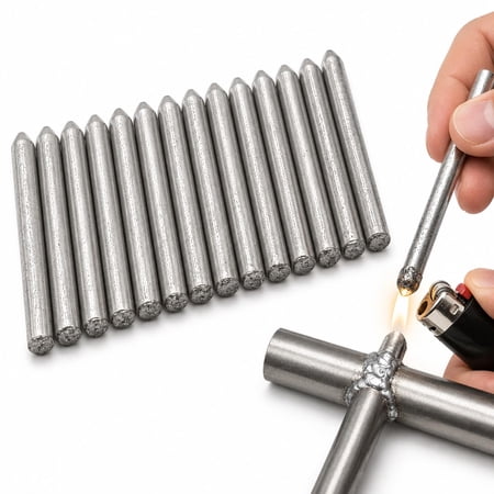 Powder Cored Aluminum Welding Rods, Low Temperature Universal Solution for Home Garage Metal Repairs, 6/12/18Pcs Set Low Temp Welding Rods for Aluminum, Copper, Iron, Stainless Steel,