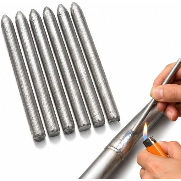 Powder Cored Aluminum Welding Rods, Low Temperature Universal Solution for Home Garage Metal Repairs, 6/12/18Pcs Set Low Temp Welding Rods for Aluminum, Copper, Iron, Stainless Steel,