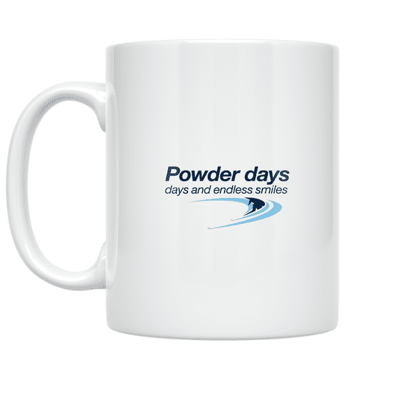 Powder Days and Endless Smiles - Ski Enthusiast - 11 oz Ceramic Coffee Mug