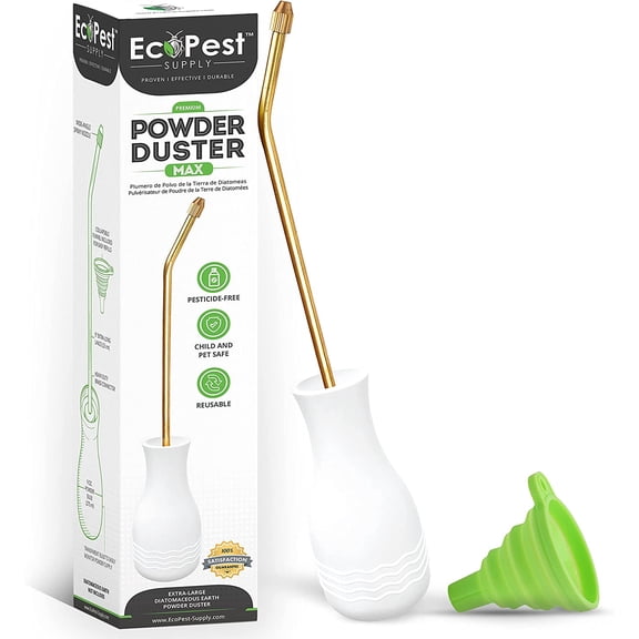 Powder Duster | Extra Large Bulb Duster, Sprayer, and Applicator for Powder and Dust | Perfect for Organic Gardening and Pest Control Treatment for Bed Bugs, Roaches, Ants, Fleas, Ticks, and More