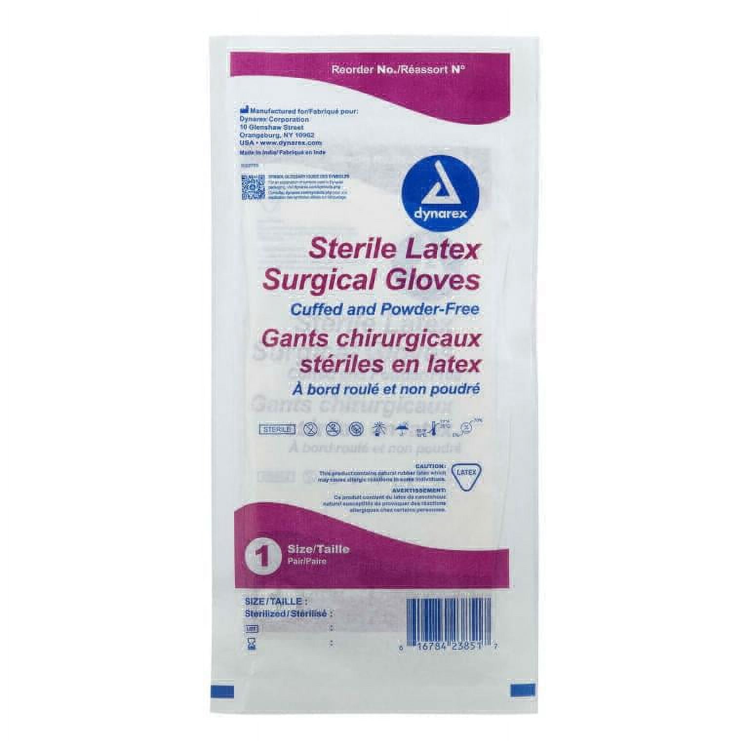 Powder Free Latex Surgeon/Surgical Gloves, Size 9, Sterile, 50 Pair/Box