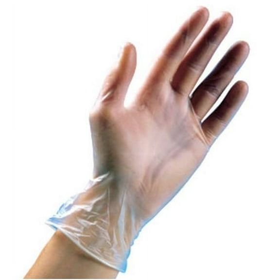 Powder-Free Soft Vinyl Industrial Gloves, 4.6 mil, Clear, Large, 100 Count