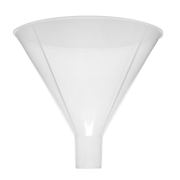 Powder Funnel, 4" - Polypropylene Plastic - Parallel Stem - Resistant to Acids & Alkalis - Great for Laboratory, Classroom or Home Use - Eisco Labs