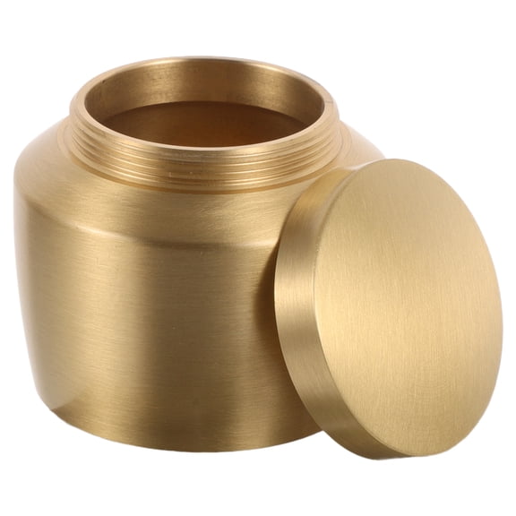 GETAJGHSD 1Pc Golden Copper Canister Tank-Shaped Storage Holder for Fragrance and Powder