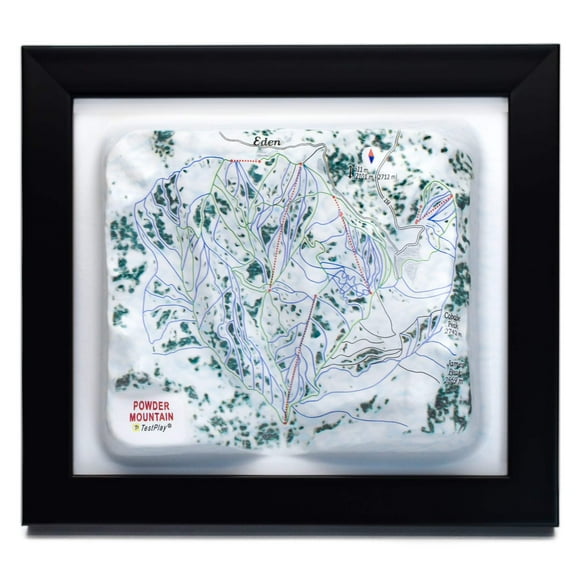 Powder Mountain Ski Resort 3D Raised Relief Map