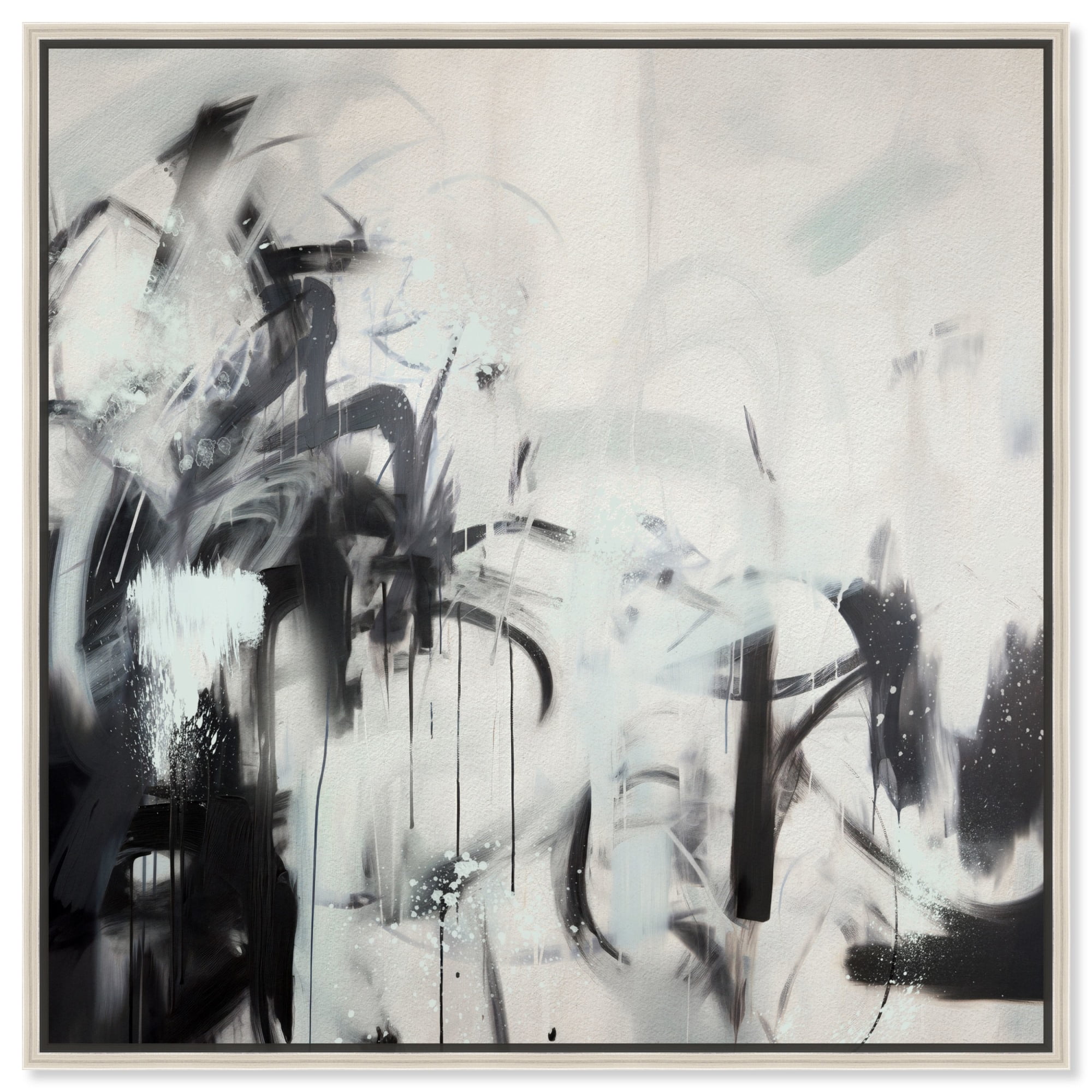 Powder On Water Canvas Black And White Abstract Art By Notoriart